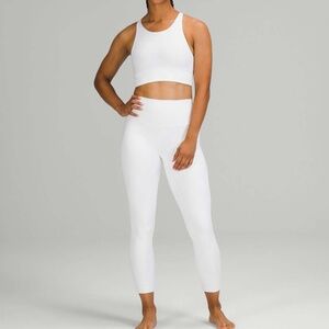 Lululemon Athletic Align High Rise Pant 25’ Length in White sz 4